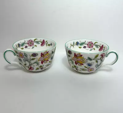 Minton Bone China Haddon Hall B-1451 Tea Cups Set Of 2 • $14.99