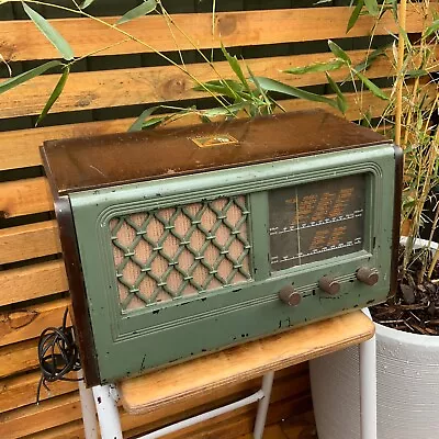 His Master's Voice HMV Model Vintage Antique Valve Radio • £49.95