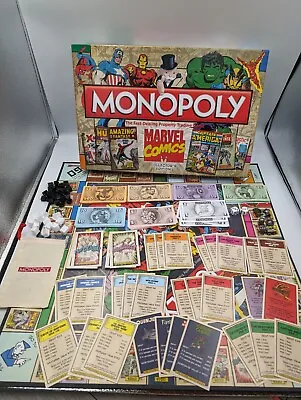 Marvel Comics Superhero Collector's Edition MONOPOLY Board Game - Complete • £14.99