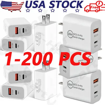 For IPhone 14 13 12 11  20W Fast Charger Block USB Type C Wall Power Adapter Lot • $609.55