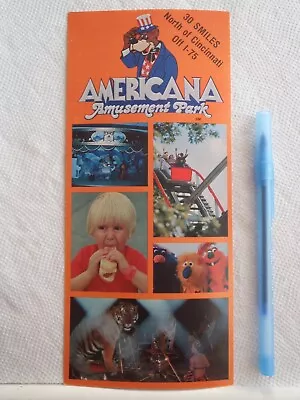 Americana Amusement Park  Middletown Ohio 1979 Card Brochure Vintage Rare Retro • $16.95