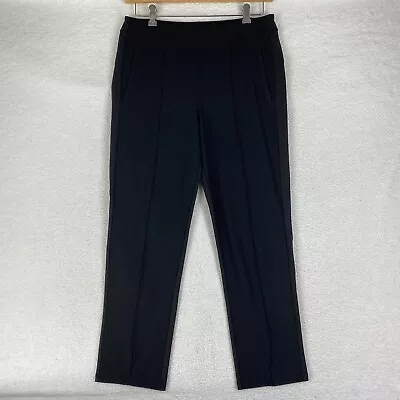 Athleta Headlands Hybrid Pant Womens Sz 14T Tall Black Zip Pockets Stretch Work • $39.88