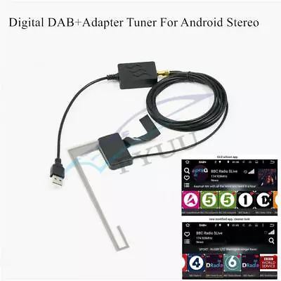 Digital DAB+Adapter Tuner Audio Radio Box USB Receiver Antenna For Android GPS • £43.07