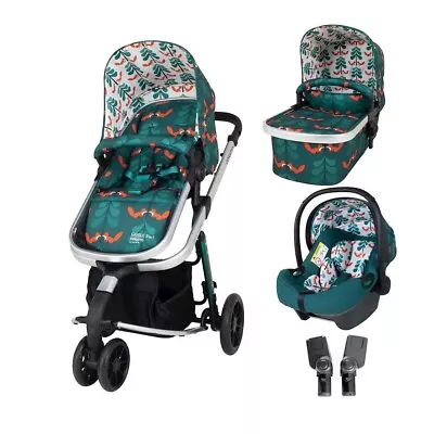 Cosatto Giggle 3 In 1 In Fox Friends With Carrycot I Size Car Seat & Raincover • £399.95