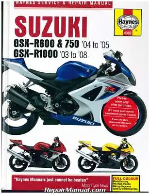 $46.18 • Buy Suzuki GSX-R600 GSX-R750 2004-2005 GSX-R1000 2003-2008 Haynes Motorcycle Repa...