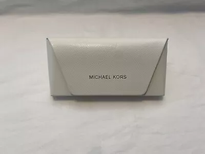 Michael Kors White Leather Sunglasses/Eyeglasses Case • $12.99