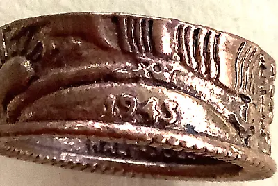 Usa  Walking Liberty 1945 Coin Ring  Free Shipping • $19.25