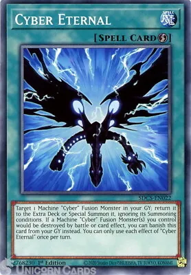 SDCS-EN022 Cyber Eternal Common 1st Edition Mint YuGiOh Card • £0.99