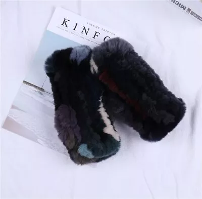 Fashion Women's Winter Gloves Real Rabbit Fur Mittens Girl Fingerless Gloves • $24.77