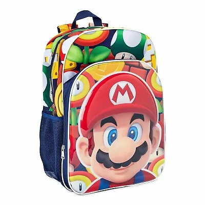 Nintendo Super Mario Mario Childrens 17  Backpack School Book Bag • $19.99