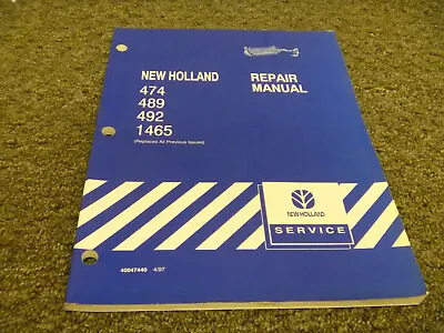 New Holland 474 489 492 1465 Mower Conditioner Shop Service Repair Manual • $195.30