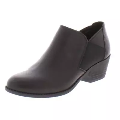 Me Too Womens Zo 6 Black Leather Pull On Ankle Booties Shoes 6  0156 • $7.99