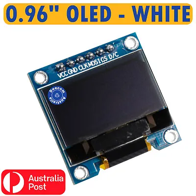 0.96  128x64 OLED White Display Module I2C SPI Interface SSD1306 3.3V 5V • $9.70