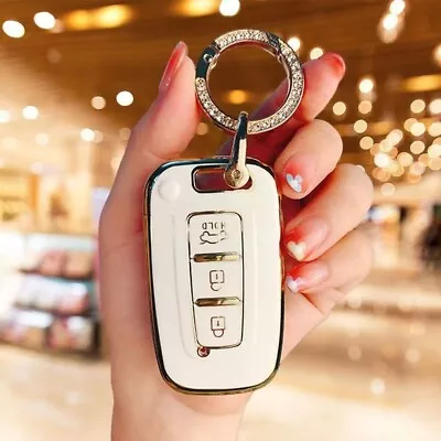 $18.99 • Buy TPU Smart Remote Key Fob Case Cover For Hyundai Accent Ix35 I30 For KIA Beige