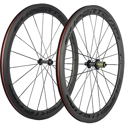 Superteam Road Bike Carbon Wheelset 50mm Clincher Carbon Fiber Wheels 700C • $320