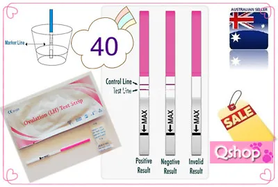 40 X OVULATION (LH) TESTS URINE STRIPS Fertility Tests  FREE Tracking POSTAGE • $13.98