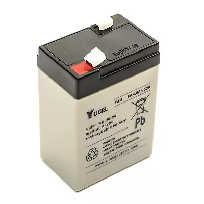 Yuasa Yucel Y4-6 Lead Acid Battery 6 Volt 4amp NP4-6 Burglar Alarm Panel Back Up • £12.25