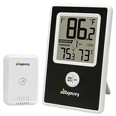 $19.19 • Buy Wireless Digital Thermometer Outdoor Temp Gauge With Indoor Home Temperature And