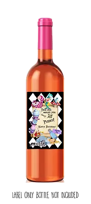 £2.85 • Buy Funny, Cute WINE LABEL. Alice In Wonderland Drink Me! Birthday, Present, Gift 