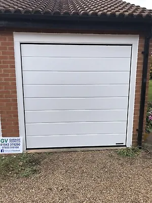 AlUTECH SECTIONAL ELECTRIC GARAGE DOOR Medium Ribbed Insulated Hormann Garador • £1595