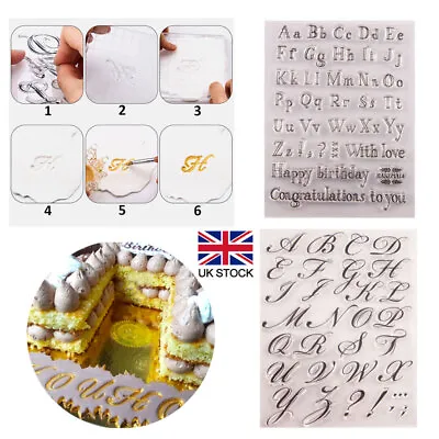 Alphabet Letter Embosser Cake Cookies Decor Baking Bakeware Letters Mould Tool • £5.71