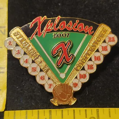 2007 Xplosion Sterling VA Baseball Lapel Hat Cat Pin Souvenir Badge Cooperstown • $5