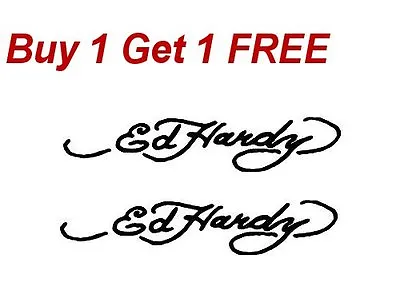 Ed Hardy Vinyl Decal Bumper Sticker (2) HOT Decal - Ed Hardy Signature WoW • $2.98