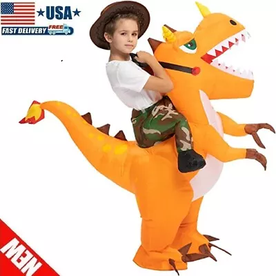 Inflatable Dinosaur Halloween Costume Kids & Children Cosplay T-Rex Fancy Dress • $34.40