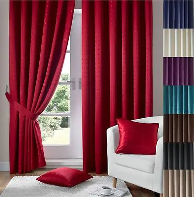 £57.99 • Buy 1 PAIR MADISON FULLY LINED PENCIL PLEAT CURTAINS ~ FREE Tiebacks Many Colours