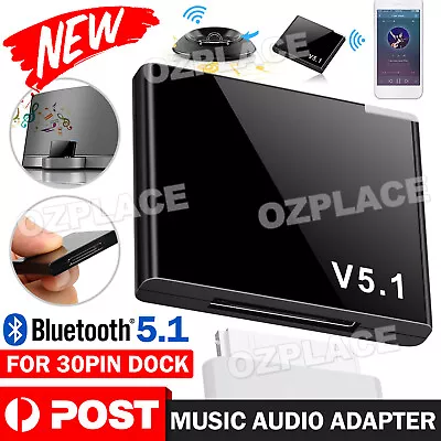 30 Pin Bluetooth 5.1 Music Audio Receiver Dock Speaker For IPhone IPod • $9.95