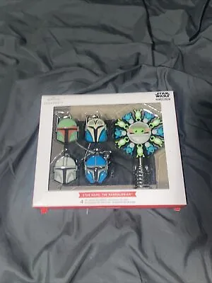 Hallmark Star Wars: The Mandalorian 5  Miniature Christmas Tree Topper And 1.7  • $10