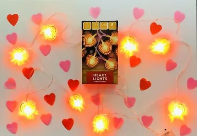 £3.65 • Buy ❤️Valentines Day Red Love Heart Shape Fairy String LED Battery Lights Decoration