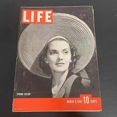 Life Magazine March 4 1940 Spring Sailor Hats Miami Beach Picasso • $6.42