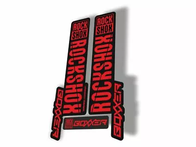 Rock Shox BOXXER 2019 Mountain Bike Cycling Decal Kit Sticker Adhesive Red • $19.99