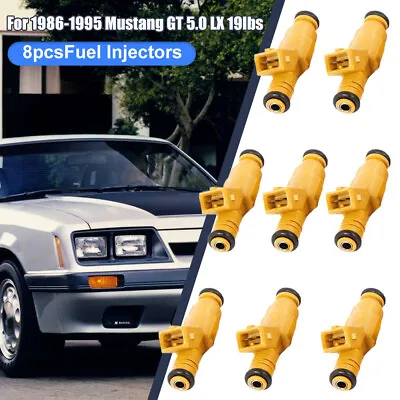 8pcs Fuel Injectors Fit 1986-1995 Ford Mustang GT LX 302 5.0L 195cc 0280155710 • $26.99