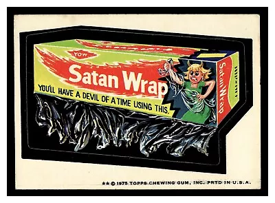 1975 Topps Wacky Packages Satan Wrap Devil Of A Time 14th Series White Back • $10