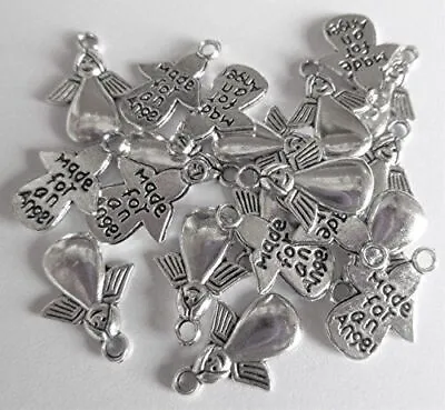 15 X Angel Fairy Tag Charms Jewellery Making Crafts Pendants Tibetan Silver • £2.41