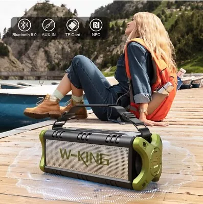 W-KING D8 50W (70W Peak) Bluetooth Speaker Portable Waterproof 40h Playback! • £45