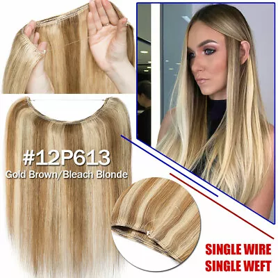 Wire In Hair Extensions Elastic Band Secret Miracle Ring 100% Real Human Hair US • $47.33