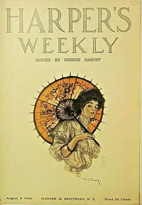 Artist Maude Tousey Fangel Harper's Magazine Cover Vintage 1908 Antique Print • $18