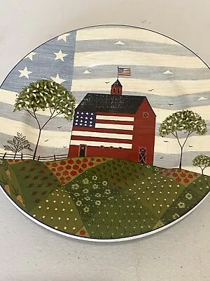 Warren Kimble 1999 AMERICA THE BEAUTIFUL  Red Barn Farmhouse Plate 8 1/4  • $11.99