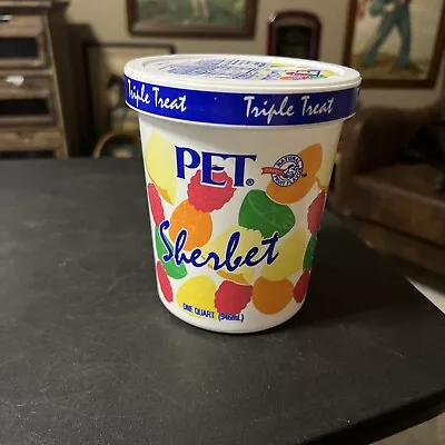 $2.49 • Buy Vintage Pet Milk Dairy Farm Pc Triple Threat Sherbet Container
