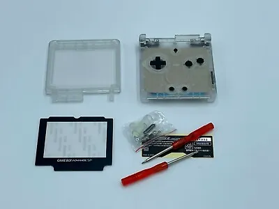 GameBoy Advance SP Housing Shell Screen Free Tools Nintendo SP - Clear • £12.95