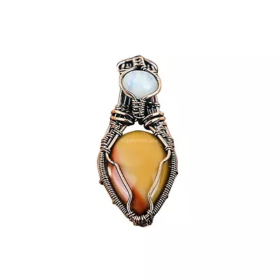 Mookaite Gemstone Jewelry Copper Gift For Bridesmaid Wire Wrapped Pendant 2.05  • $19.20