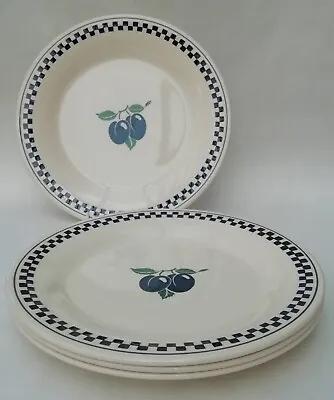 Hornsea Pottery Chequers Plum Dinner Plates 26 Cm X 4 • £24.99