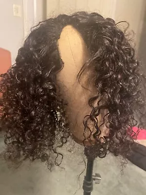 Short Human U Part Curly Bob Wig • $33