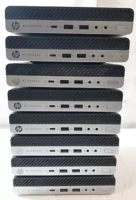 Lot Of (8) HP EliteDesk 800 G3 DM Micro PCs 2.80GHz Core I7-6700T 8GB RAM No HDD • $417