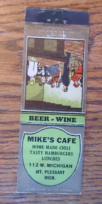 Ohio Match Matchbook Cover: Mike's Cafe Mt. Pleasant Michigan Matchcover -c16 • $5.98