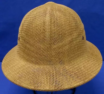 Vintage BROOKSTONE Safari Hat PITH HELMET Jungle #91785 Summer Garden ONE SIZE • $22