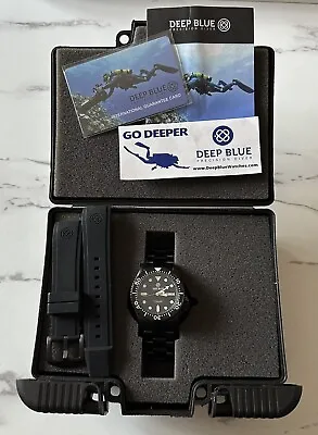 Deep Blue Men's Military Diver Watch 300 Meter Automatic - 40mm  + Extra Straps • $160